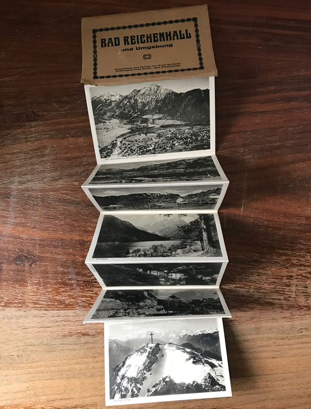 Unfolded Vintage Postcard Booklet